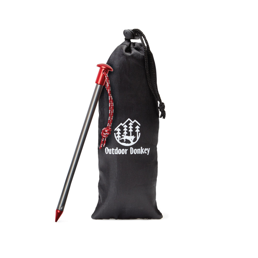 StayPut Aero Aluminum Tent Stakes with Storage Bag