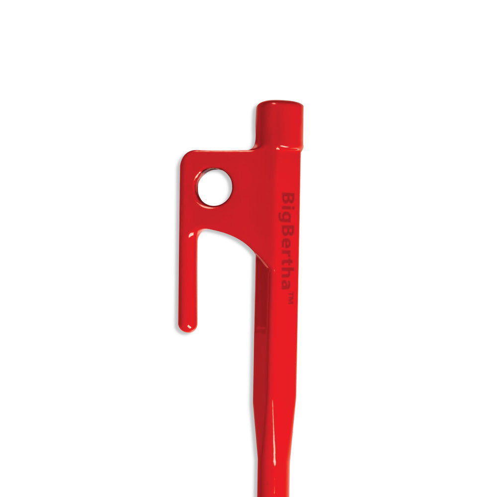 Big Berth Forged Steel Tent Stakes with red enamel finish