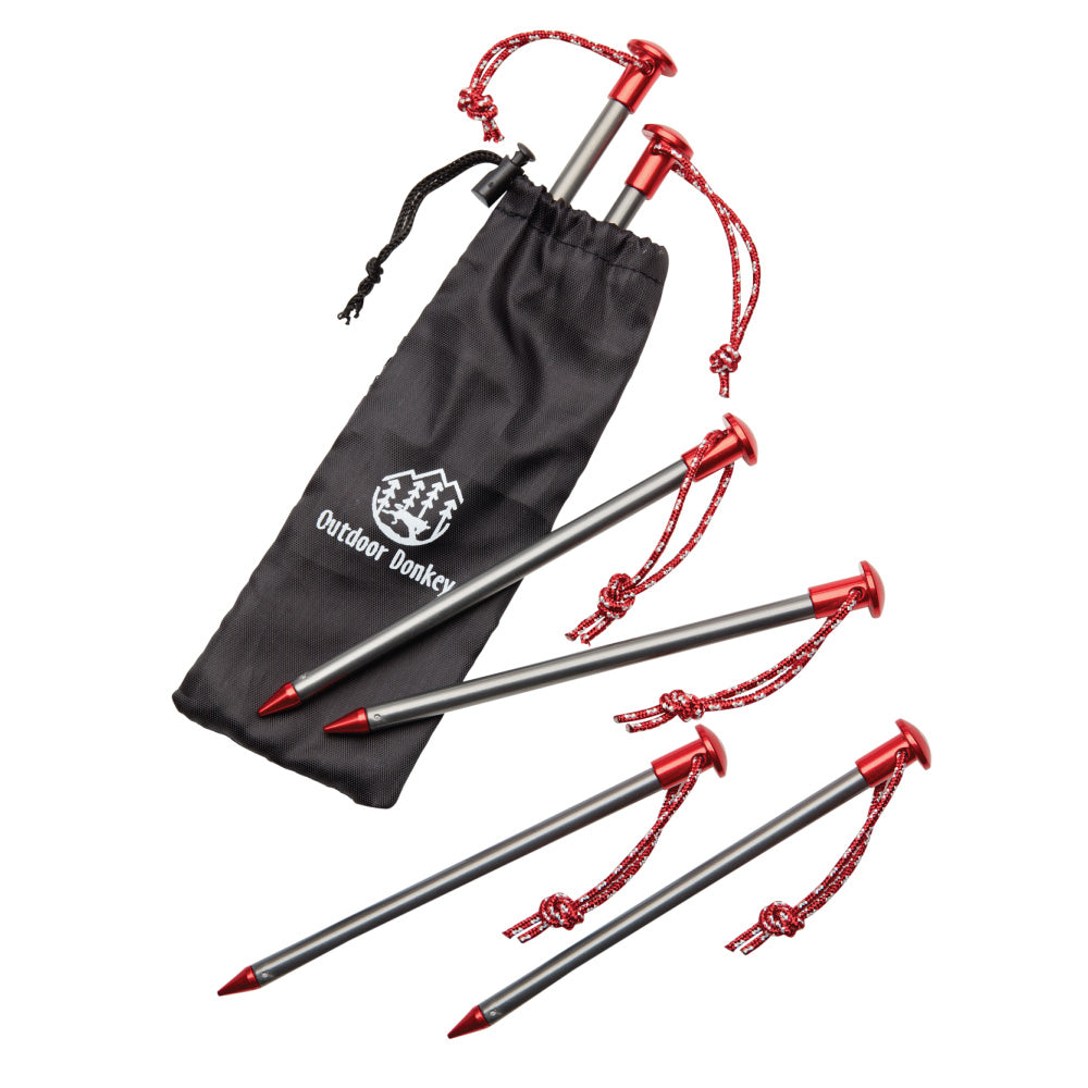 Outdoor Donkey Aluminum Tent Stakes 6 pack