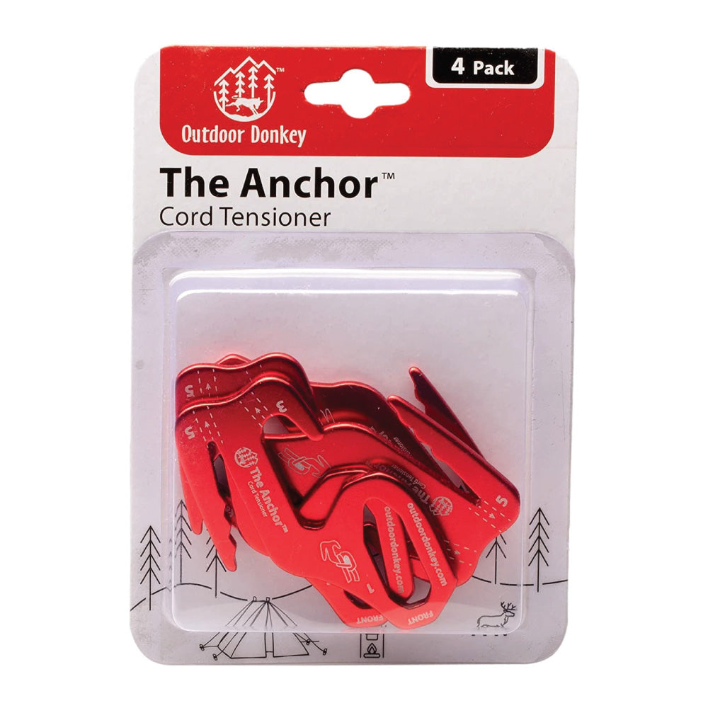 Outdoor Donkey The Anchor Guyline Cord, Rope & Paracord Tensioner Pack