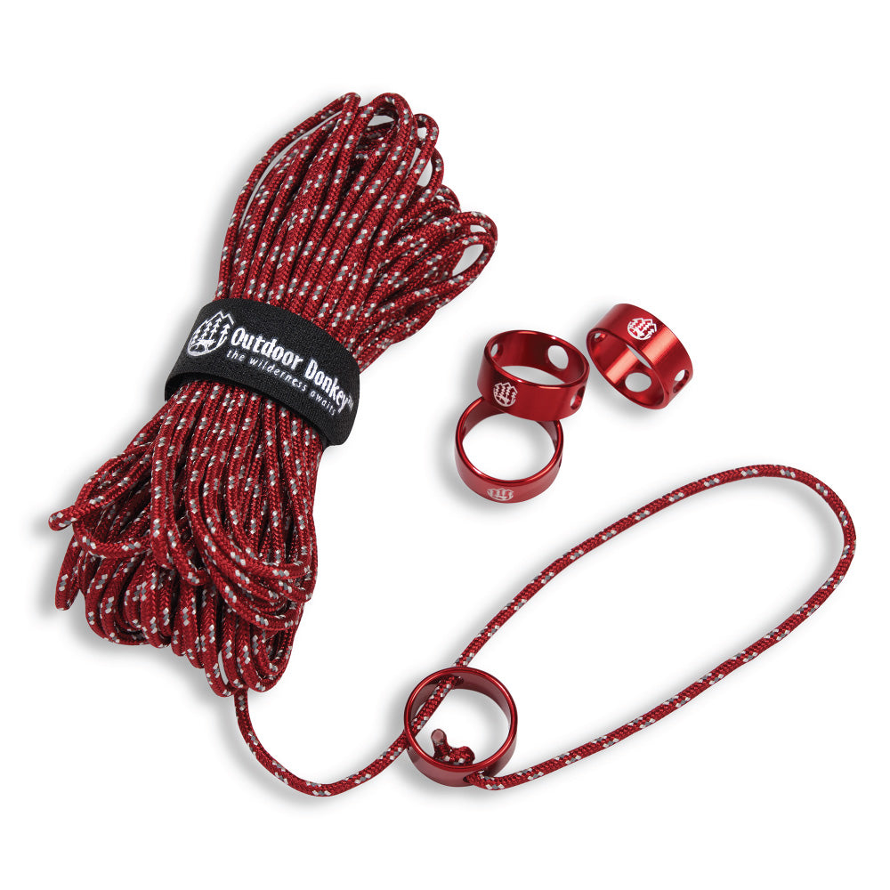 Outdoor Donkey VersaCord Reflective Utility Cord with FlyRing Tensioner and Strap
